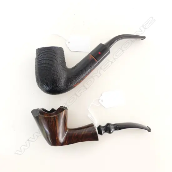 2 VINTAGE PIPES; CORSICA GIANT & SHEL BURN/ERIK LARGEST L.170mm