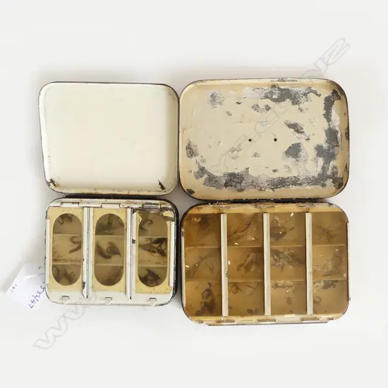 VICT HARDY BROS  METAL FLY BOX L130M & ANOTHER L100MM