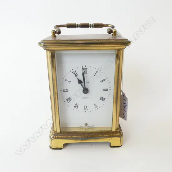 FRENCH CARRIAGE CLOCK, H.140mm (tickng well)
