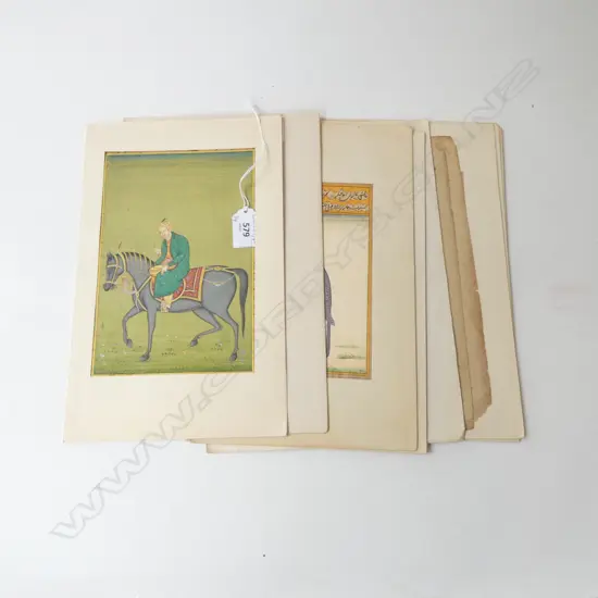 14 INDIAN / PERSIAN MINIATURE ILLUSTRATIONS; ANIMALS ETC 200x130mm