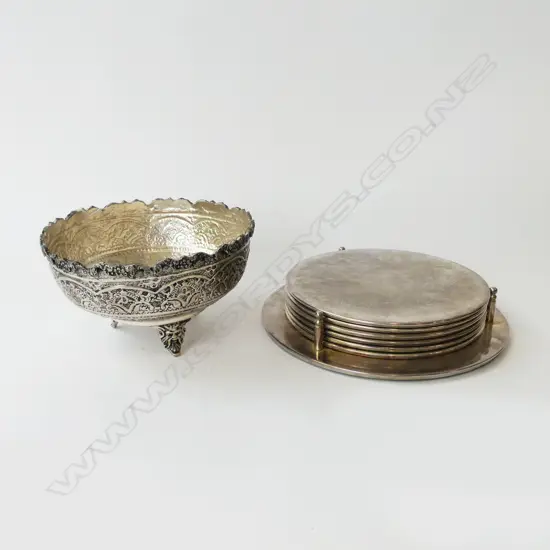 PERSIAN METAL BOWL Dia.190mm w. PLACEMATS
