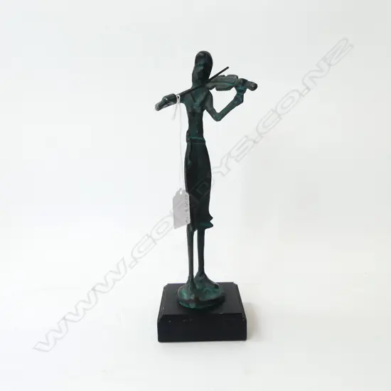 BRONZE VIOLINIST FIGURE H.270mm