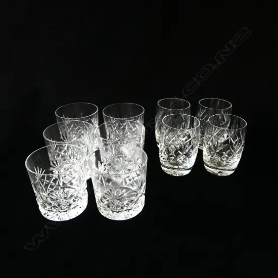 10 CRYSTAL TUMBLERS (6+4) H.95mm