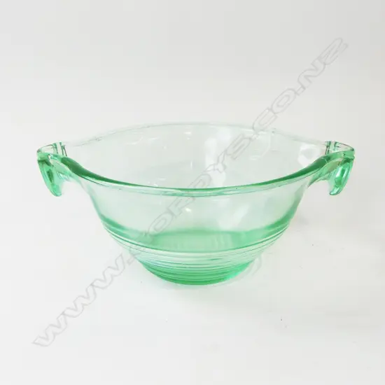 (3048) VINTAGE GREEN GLASS MIXING BOWL Dia.230mm