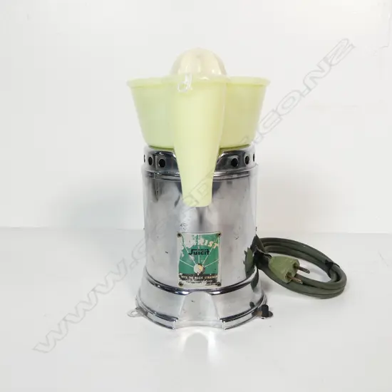 2522 VINTAGE 1933 ELECTRIC SUN KIST CHROME & GLASS CITRUS JUICER H250MM