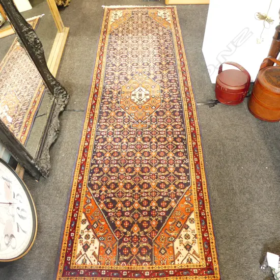 HAND KNOTTED WOOL PILE RUNNER 3000x870mm