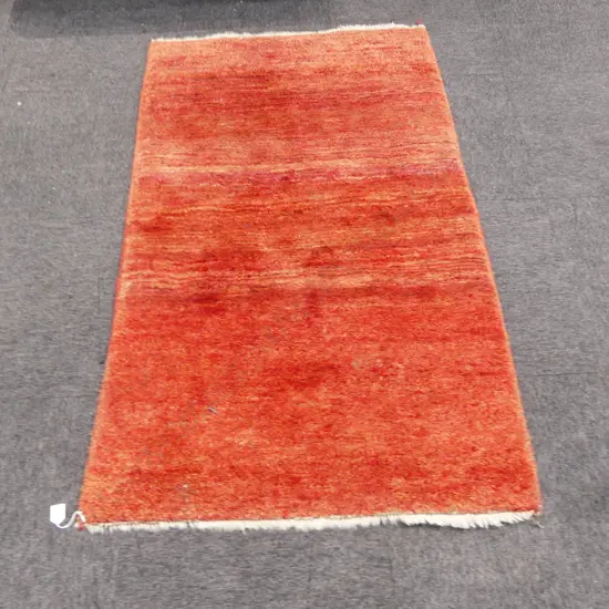 HAND KNOTTED ALL WOOL RED GABBEH  1500x900mm