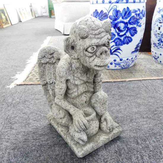 Concrete Med Gargoyle Pot H.300mm Weight 7kg