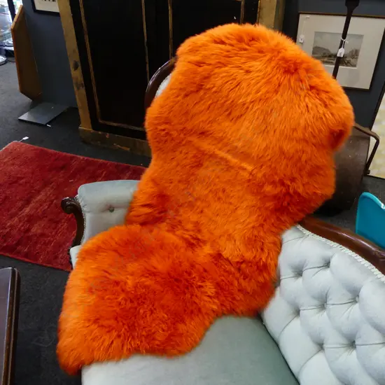 ORANGE DYED SHEEPSKIN 1900x650mm