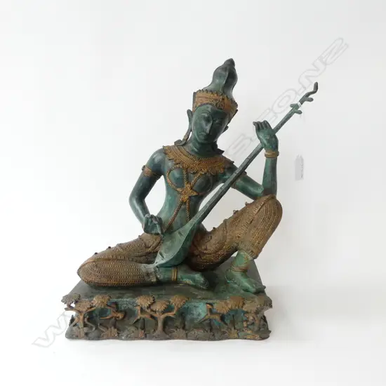 BRONZE THAI MUSICIAN H.380mm