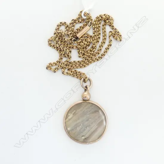 9CT NECKLACE w. PHOTO FRAME 7.1 GM