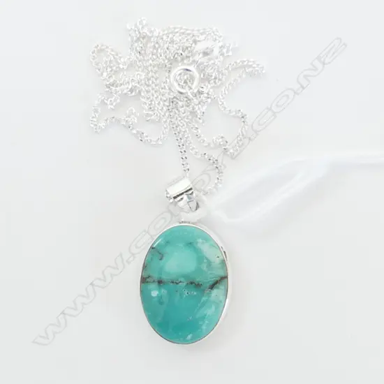 STG & ARIZONA TURQUOISE PENDANT WITH CHAIN