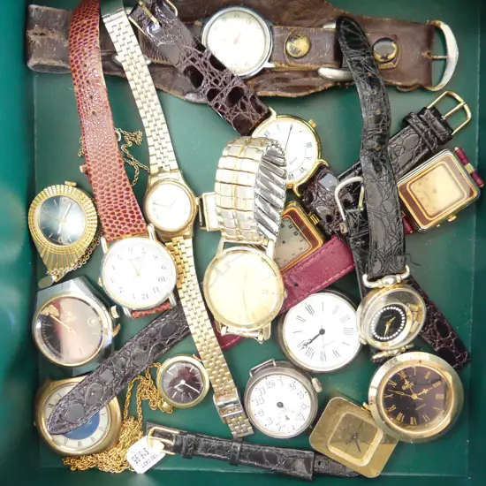 BOX ASST. WRIST WATCHES ETC