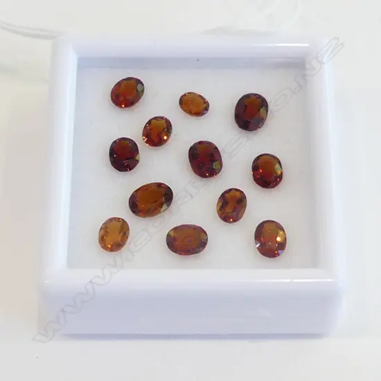 GARNET  MIXED OVAL. 12 = 5.18 CT