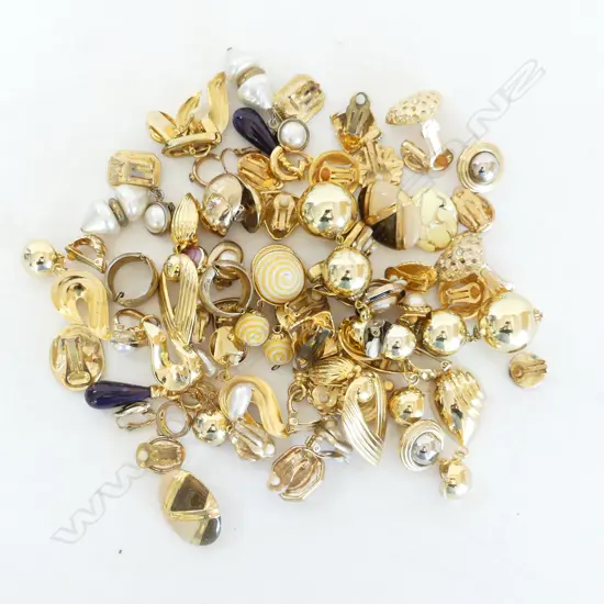 ASST. GOLD TONE CLIP ON EARRINGS