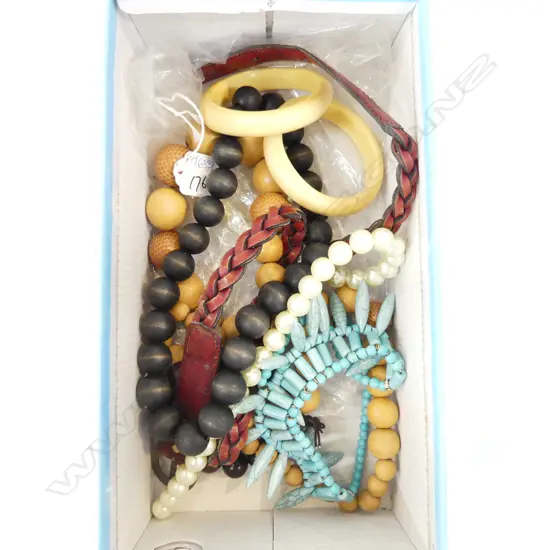 ASST. JEWELLERY INCL. PR IVORY BANGLES 6cm approx. inside dia