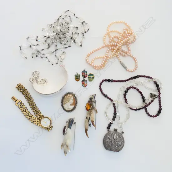 ASST. COSTUME JEWELLERY INCL. SILVER? CUFF