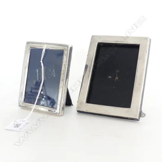 2 SMALL STG SILVER PHOTO FRAMES 120x90mm & 75X100MM
