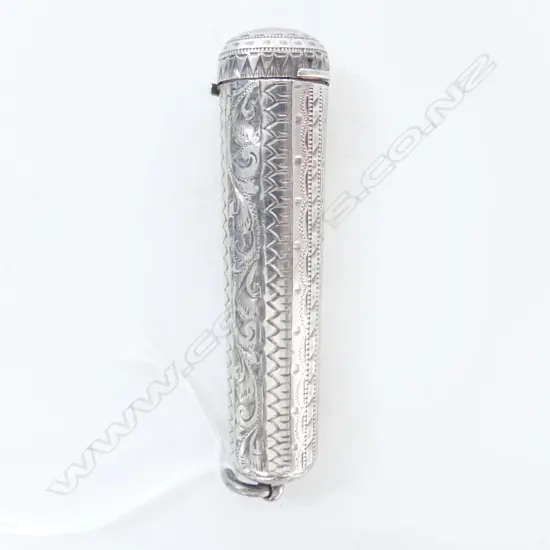 EDW SILVER ENGRAVED CIGARETTE HOLDER CASE Chester 1901