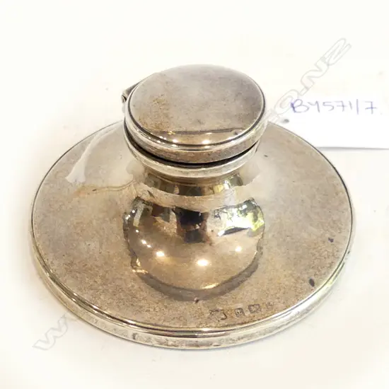 STG SILVER INKWELL B'HAM 78 GM 90mm dia