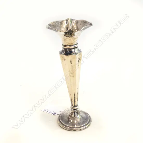 STG SILVER POSEY VASE B'HAM 1919 H.150mm