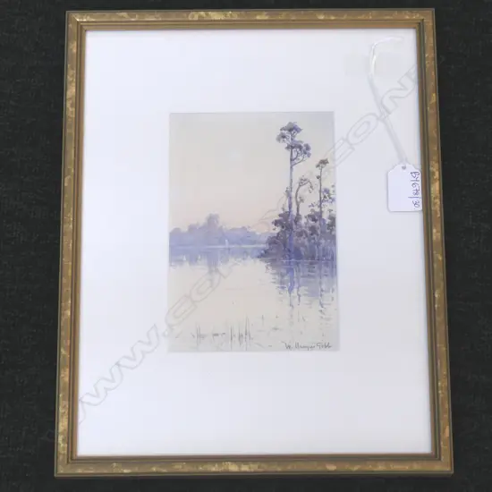 WILLIAM MENZIES GIBB (1859-1931) LAKE WC, 175x120mm