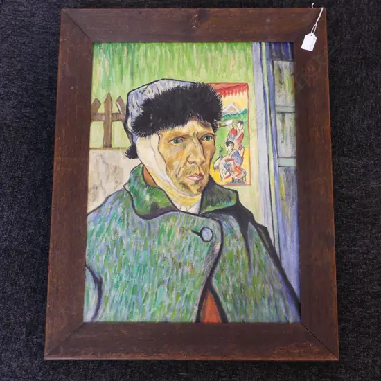 ARTIST UNKNOWN, PORTRAIT OF VAN GOGH, OIL ON BOARD 570x415mm