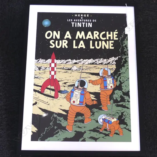 TINTIN 'ON A MARCHE SUR LA LUNE' POSTER 595x420mm