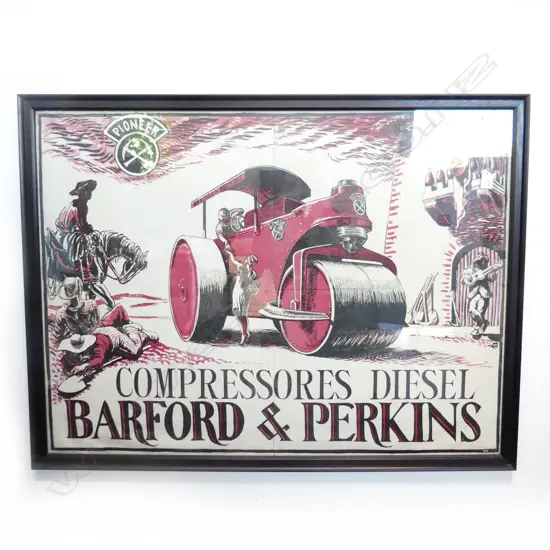 LG CHRISTOPHER PERKINS HAND FINISHED PRINT 'COMPRESSORES DIESEL BARFORD & PERKINS' 750x1000mm