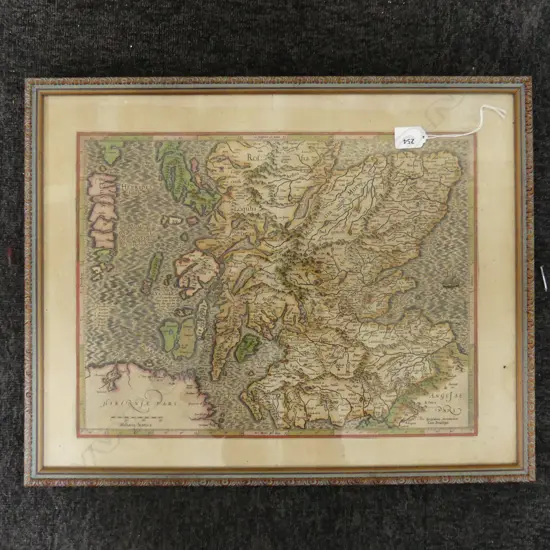 ANTIQUE MAP OF SCOTLAND 420x535mm