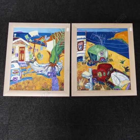 PR JOANNA WARD 'WAIHEKE ISLAND' OIL ON BOARD, signed '92. 580 x 480mm