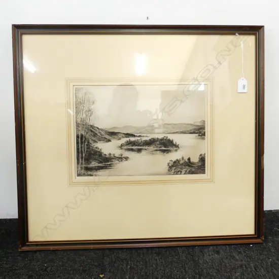 JOHNSTONE BAIRD 'ELLEN'S ISLE - LOCH LOMOND' ETCHING 6/120 230x335mm