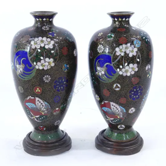 PR CLOISONNE VASES H.155mm