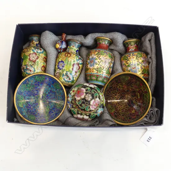 BOX LOT ASST. CLOISONNE 