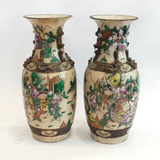 PR ORIENTAL CERAMIC VASES H.450mm - REPAIRS