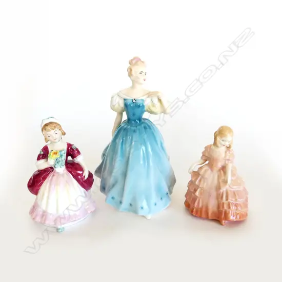 3 ROYAL DOULTON FIGURINES: ROSE, VALERIE & ENCHANTMENT H.200mm
