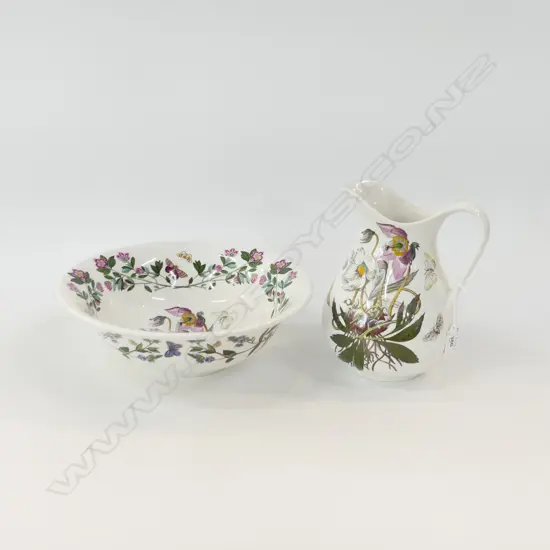 PORTMEIRION 'THE BOTANIC GARDEN' BOWL 285mm dia & JUG
