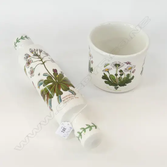 PORTMEIRION ROLLING PIN L.355mm & POT 135mm dia