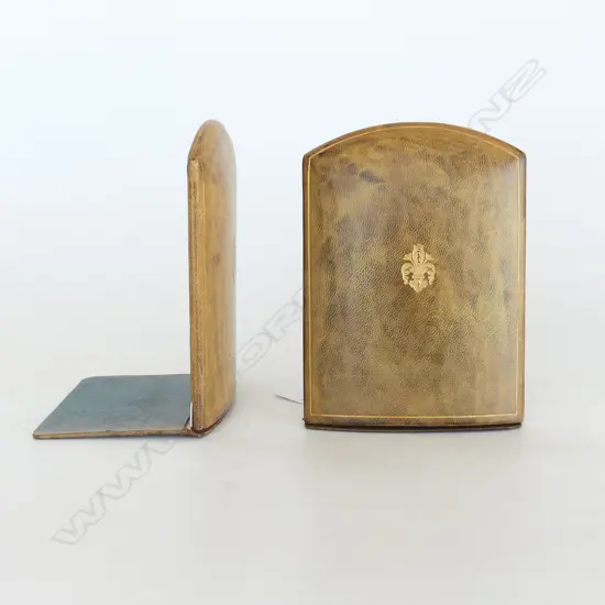 PR TOOLED LEATHER BOOKENDS, MADE IN ITALY