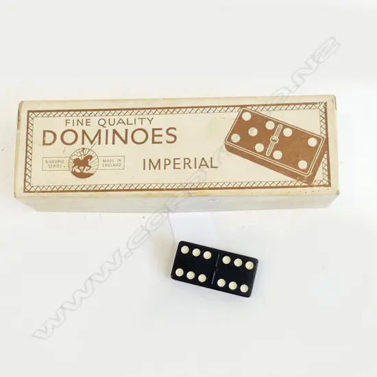 SET OF BOXED BAKELITE DOMINOES 