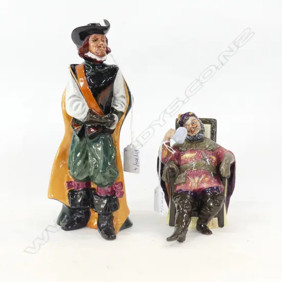2 ROYAL DOULTON FIGURINES: THE FOAMING QUART & CAVALIER H.260mm