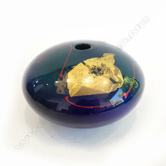 PETER COLLIS VASE, SIGNED & DATED '94 150mm dia