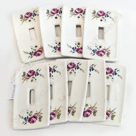 LOT OF NINE CROWN LYNN LIGHT SURROUNDS 