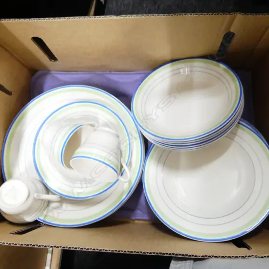 BOX LOT BRISTOL DECO PART DINNER SERVICE