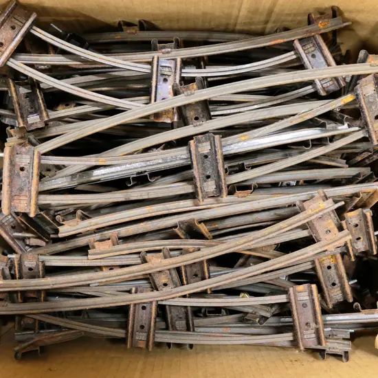 BOX LOT VINTAGE HORNBY 0 GAUGE TRAIN TRACK