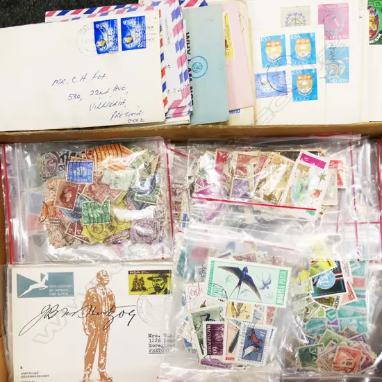 BOX ASST. STAMPS ETC