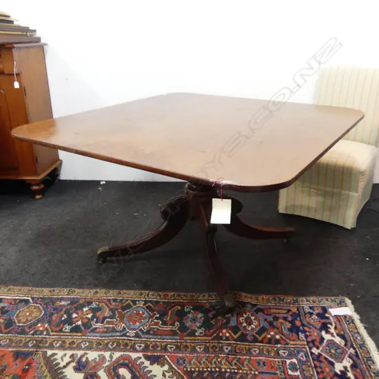 REGENCY MAHOGANY DINING TABLE C.1820 1300x1200x720mm