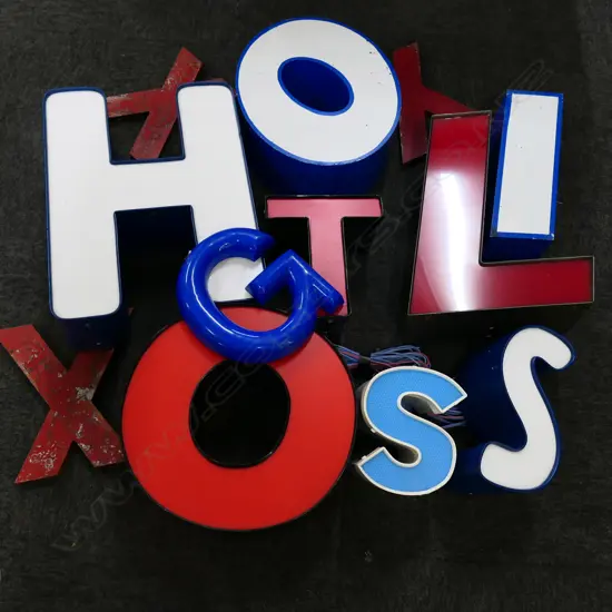 12 ASST. METAL SIGNAGE LETTERS, TALLEST H.400mm