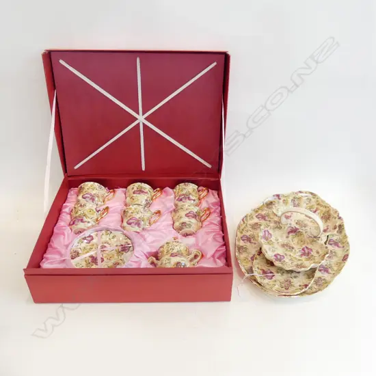 3 BOXES 'ROSALIN' CHINA; TEA SET ETC