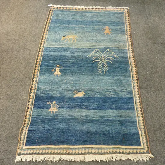 HAND KNOTTED ALL WOOL RUG 2020x1150mm